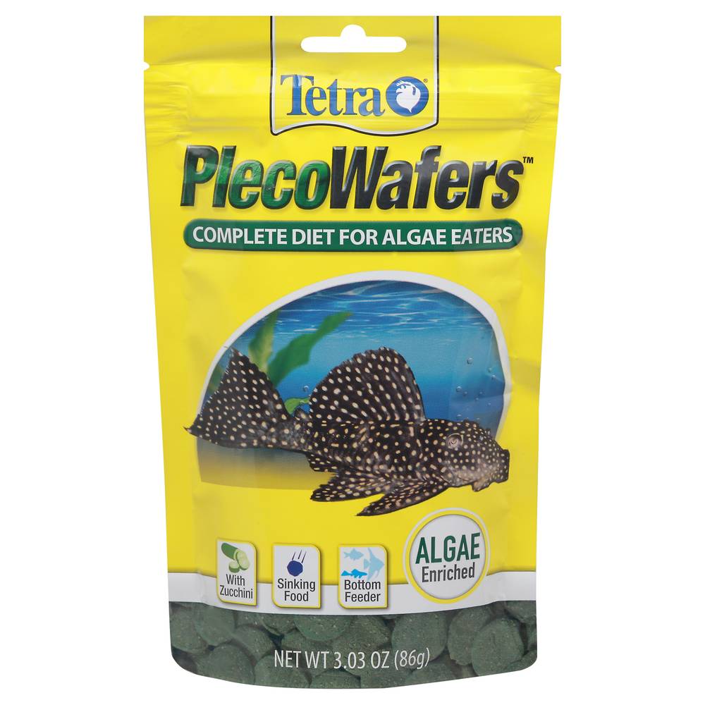 Tetra Pleco Wafers Algae Enriched Sinking Fish Food (3 oz)