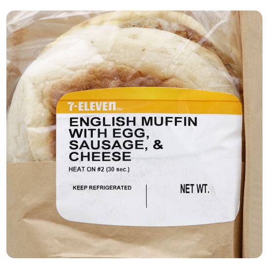7-Eleven English Muffin (egg -sausage- cheese)