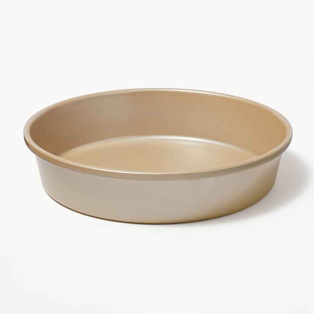 Figmint Nonstick Aluminized Steel Round Baking Pan, 9", Gold