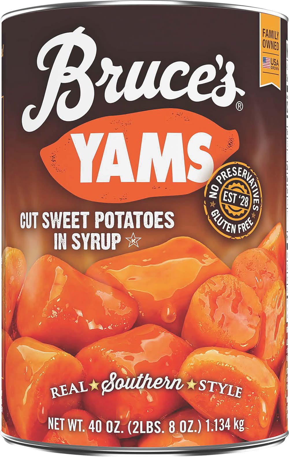 Bruce's Yams Cut Sweet Potatoes in Syrup (40 lbs)