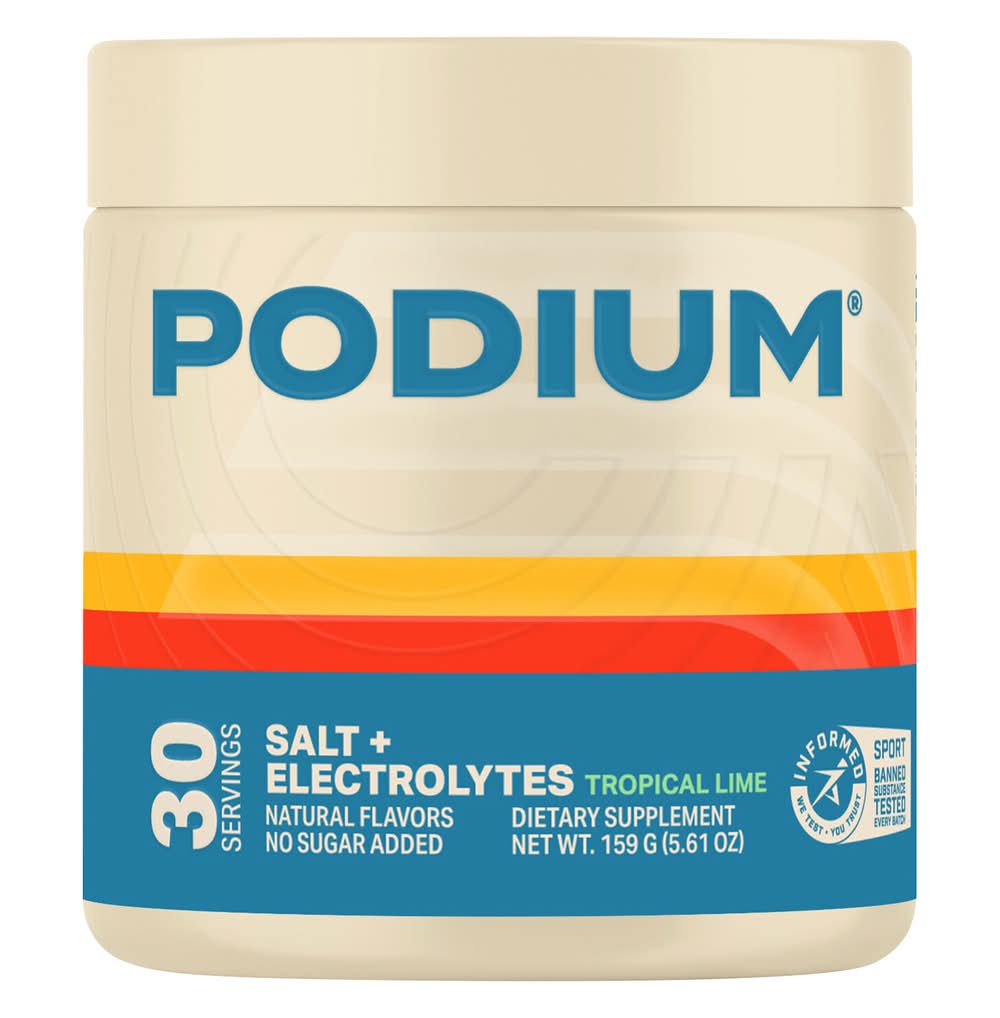 Podium Salt + Electrolytes Dietary Supplement, Tropical Lime (5.61 oz)