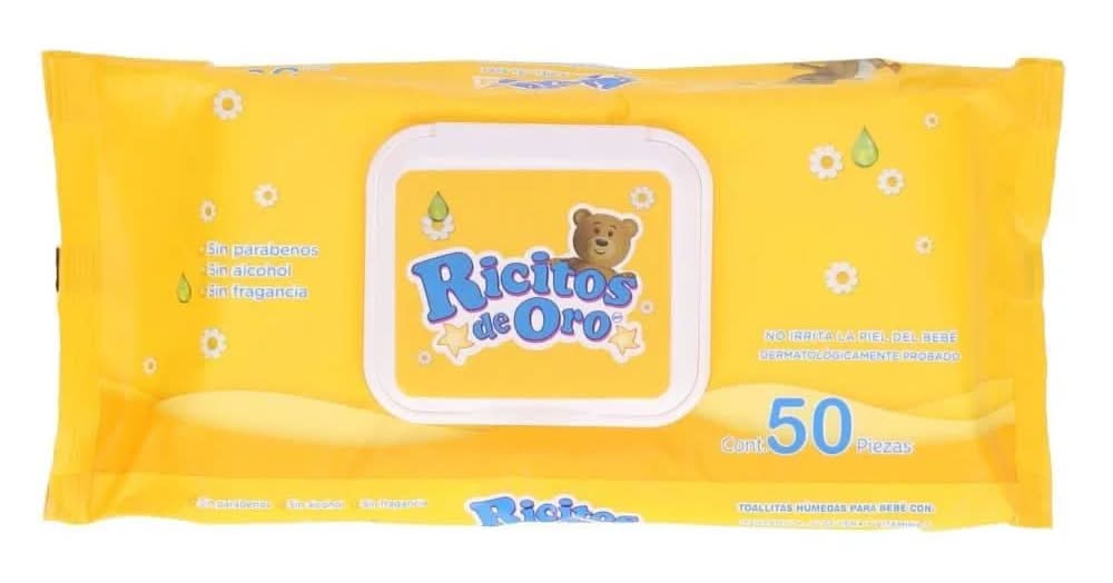 Ricitos de Oro · Toallitas húmedas (50 un)