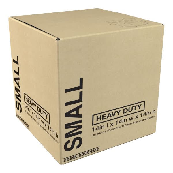Heavy-Duty Corrugated Moving Box, 14"H x 14"W x 14"D, Kraft