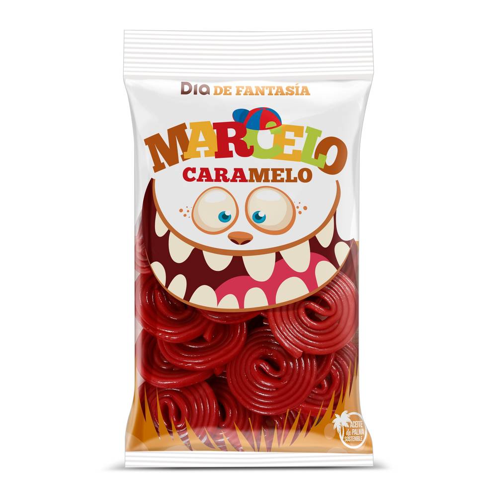 Regaliz Rueda Rojo Marcelo Caramelo De Dia Bolsa 250 G