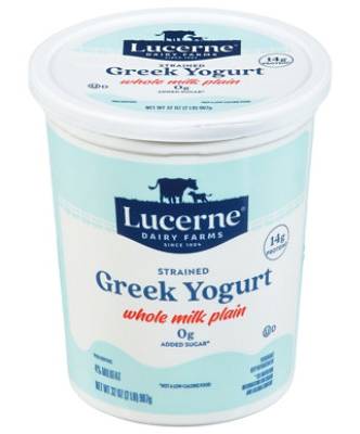 Lucerne Whole Plain Milk Greek Yogurt (32 oz)