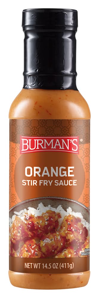 Burman's Stir Fry Sauce, Orange (14.5 oz)