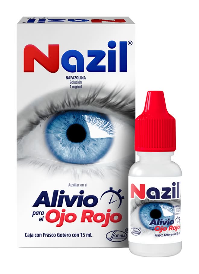 Nazil · Ofteno clorhidrato de nafazolina 0.1% solución oftálmica estéril (15 ml)