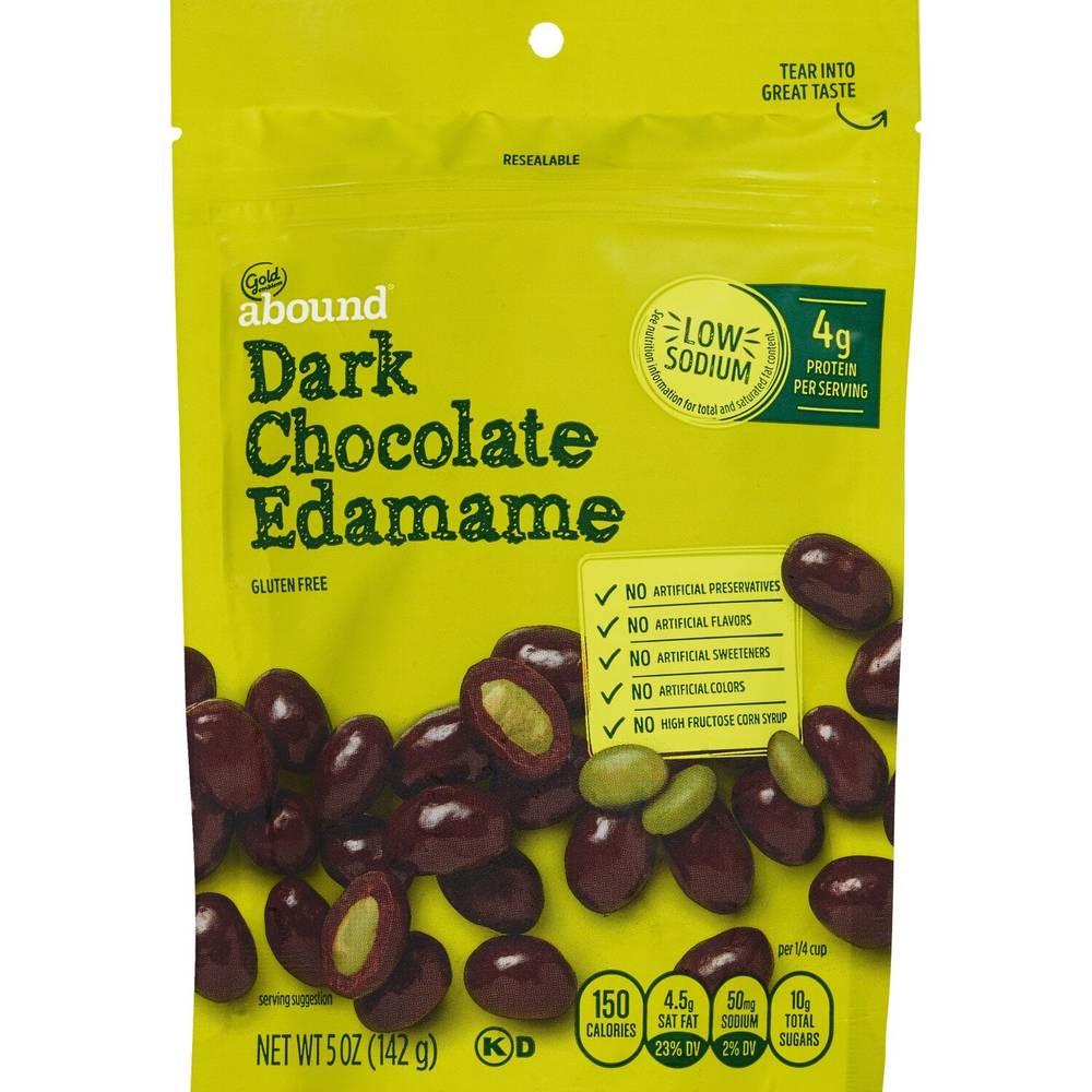 Gold Emblem Abound Dark Chocolate Edamame, 5 Oz