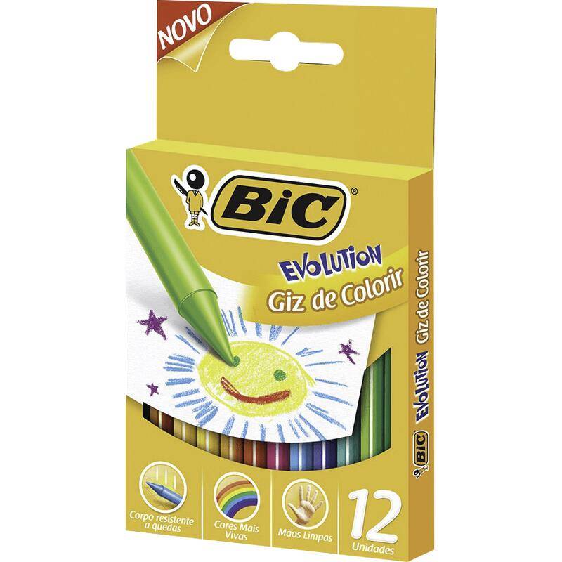 Bic giz de cera evolution (12 unidades)