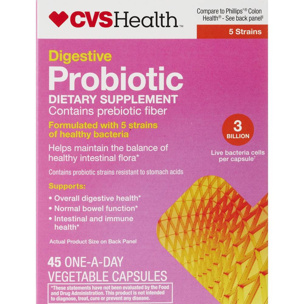 Cvs Health Digestive Probiotic Capsules, 45 Ct