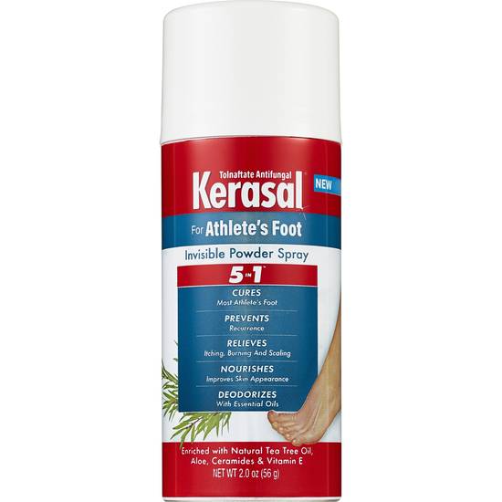 Kerasal 5-In-1 Athlete's Foot Invisible Powder Spray, 2 OZ