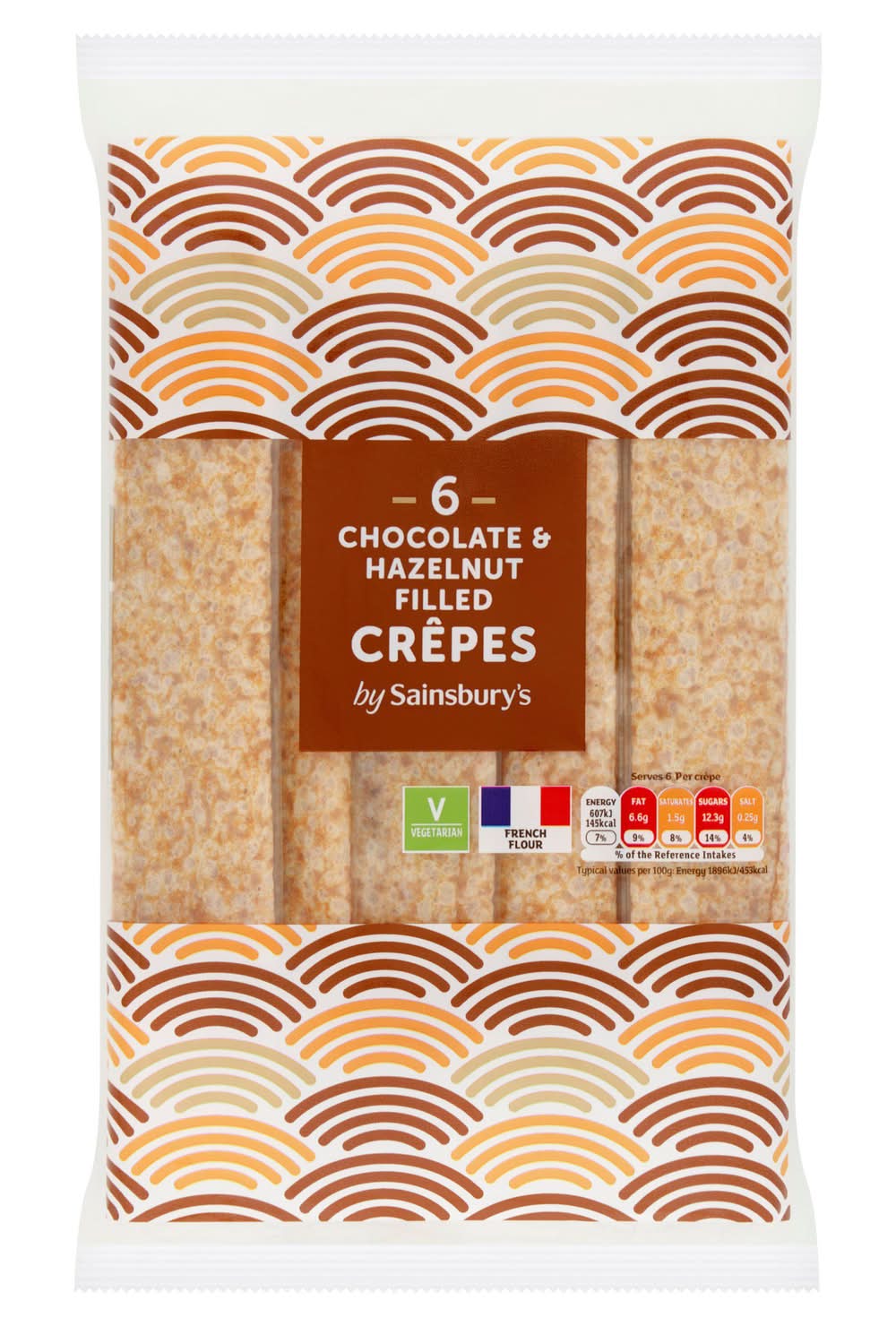 Sainsbury's Chocolate & Hazelnut, Crepes (6 pack)
