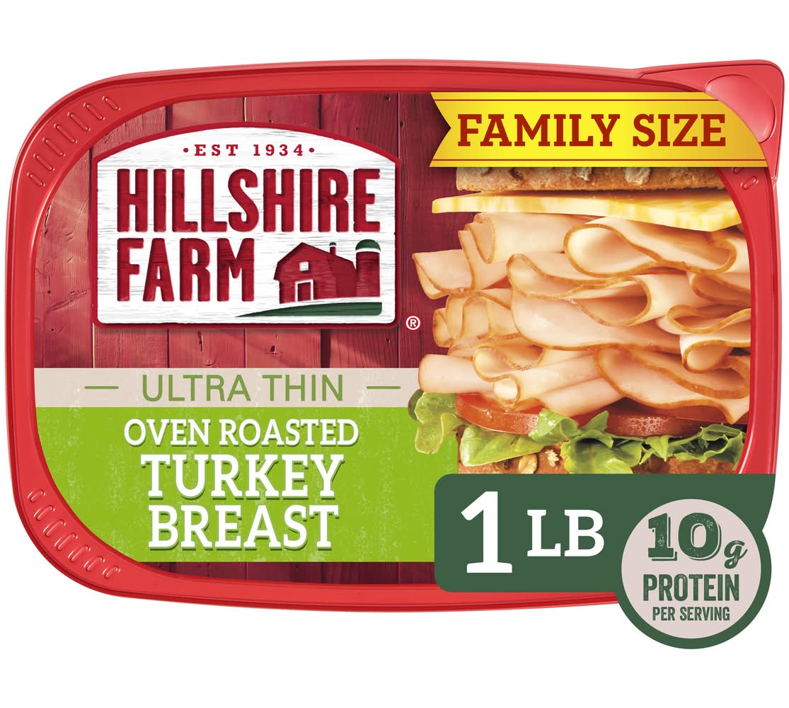 Hallshire Farm Ultra Thin Sliced Oven Roasted Turkey Breast Family Size (16 oz)