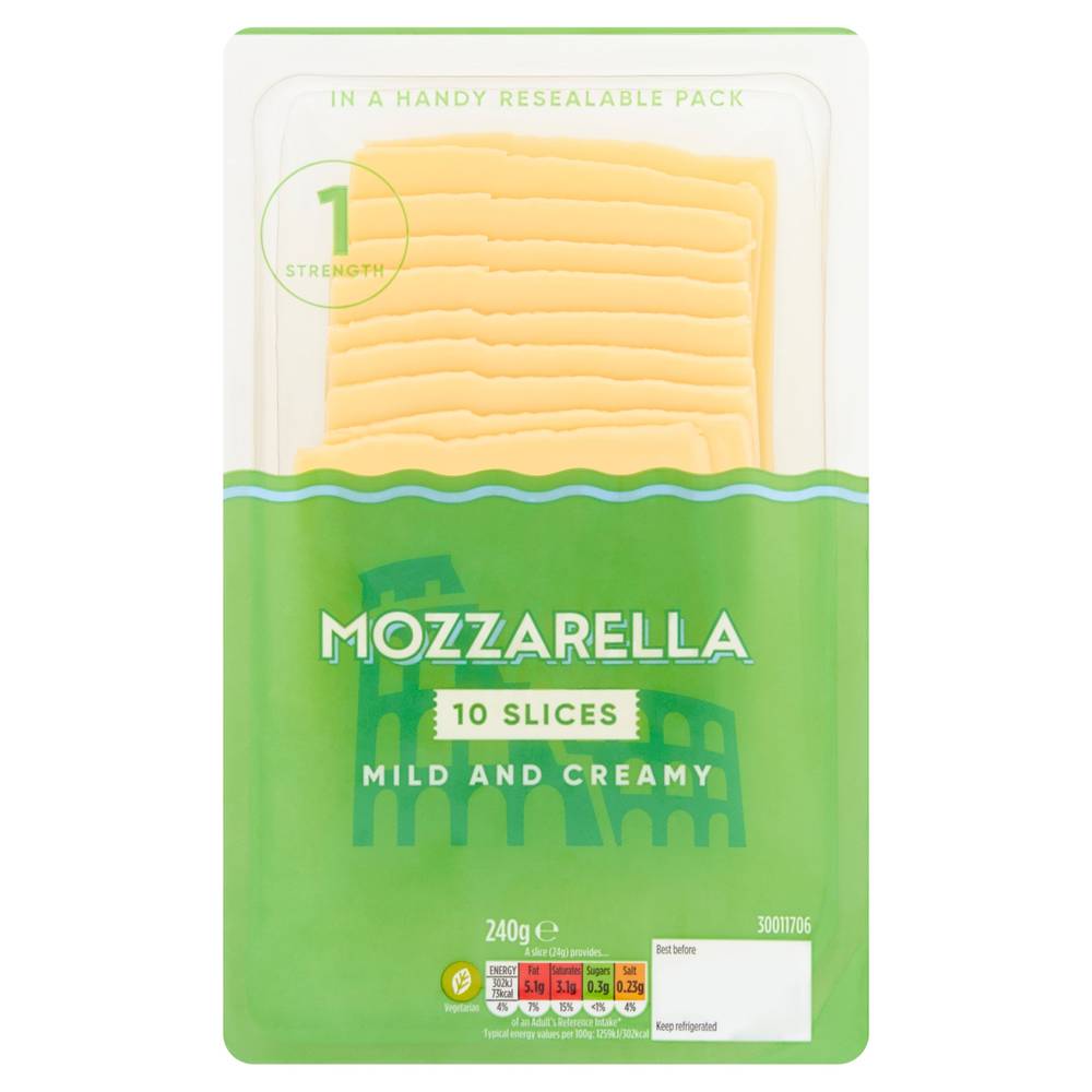 Morrisons Mozzarella Mild and Creamy Cheese Slices (10 pack)