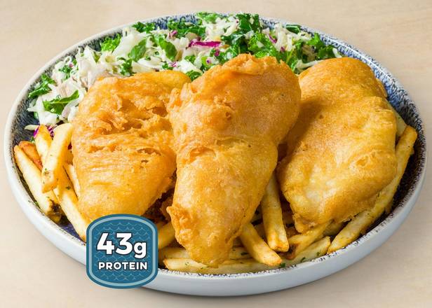 3 PIECE BATTERED FISH & CHIPS