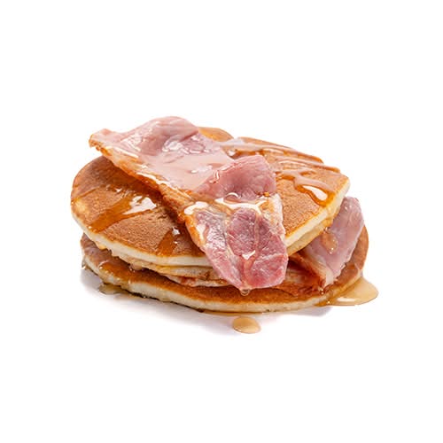 Hot Honey Bacon Pancakes