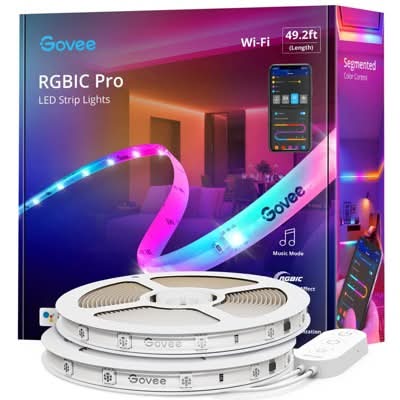 Govee Wi-Fi Rgbic Led Strip Light, 49.2 ft