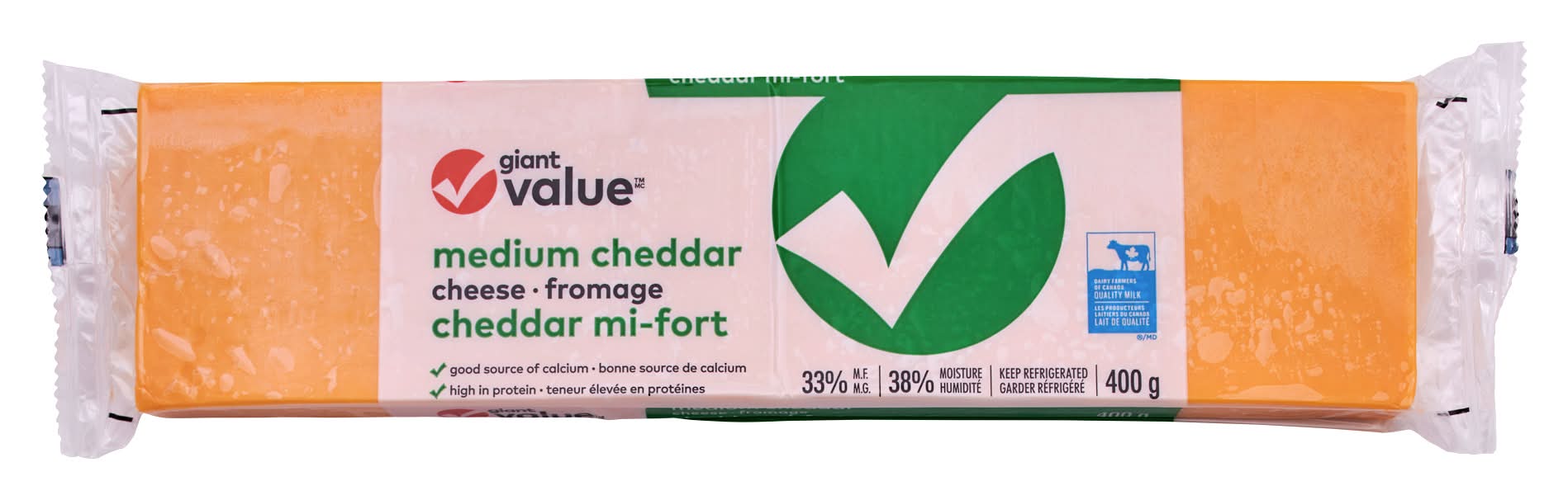 Giant Value Cheddar Cheese, Medium (400 g)
