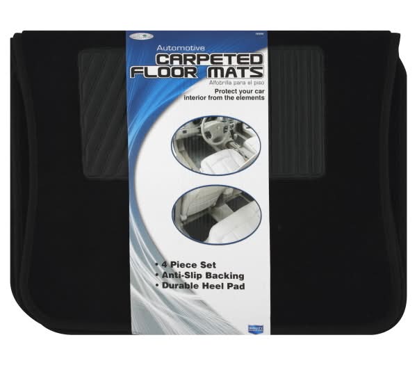 Custom Accessories Carpeted Floor Mats, Black (2 ct)