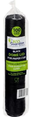 Black Dome Lid For Paper Cup 100 Lids 100.0 EA