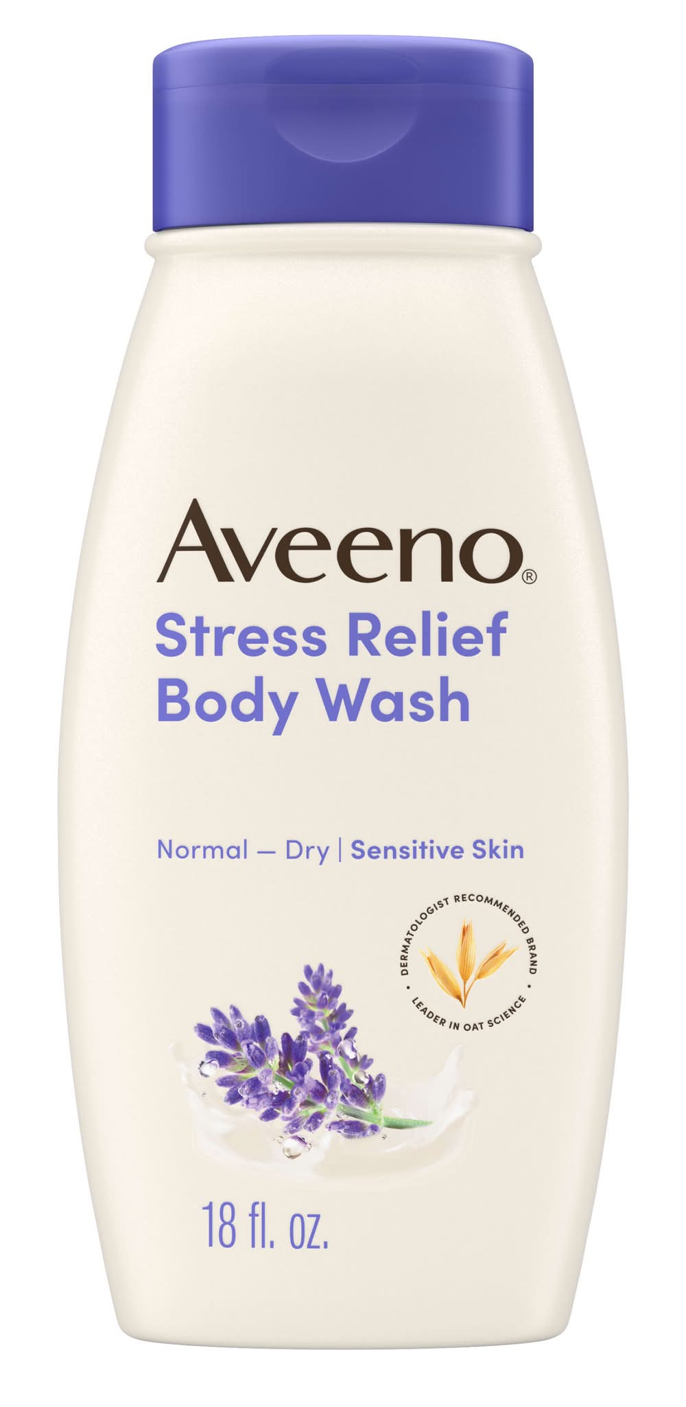 Aveeno Stress Relief Body Wash, Lavender (18 fl oz)