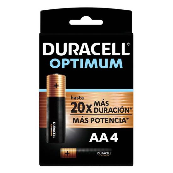 Duracell pila alcalina optimum aa (4 piezas)