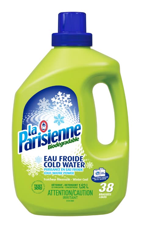 La parisienne lessive liquide biodégradable à l'eau froide - biodegradable cold water liquid laundry detergent