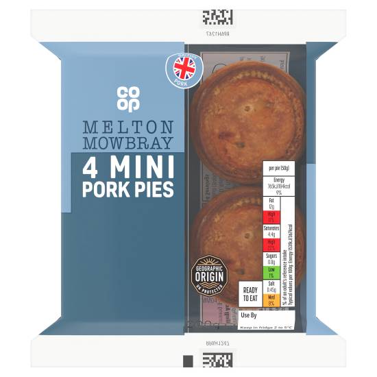 Co-Op Melton Mowbray 4 Mini Pork Pies 200g