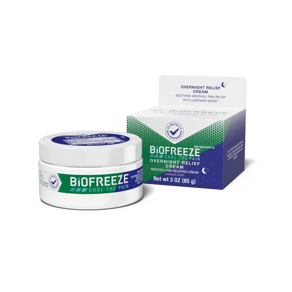 Biofreeze Overnight Menthol Pain Relieving Cream (3 oz)