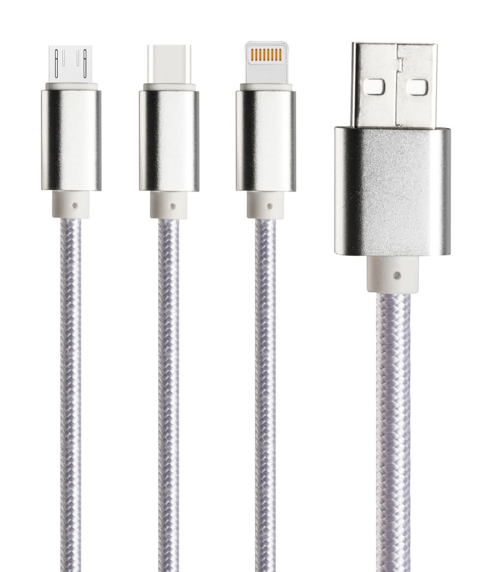 Cabo USB Universal 3 Em 1 Inspiration