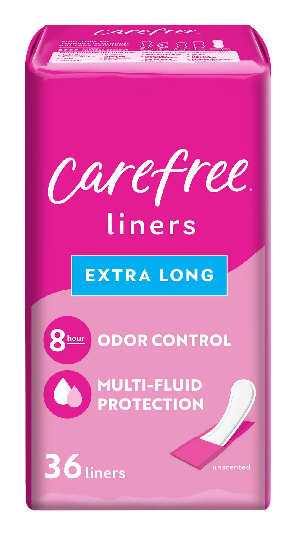 Carefree Acti-Fresh Extra Long Unscented Liners (3.2 oz)