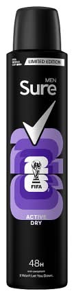 Sure Men, Men Active Dry Aerosol Anti-Perspirant (200ml)