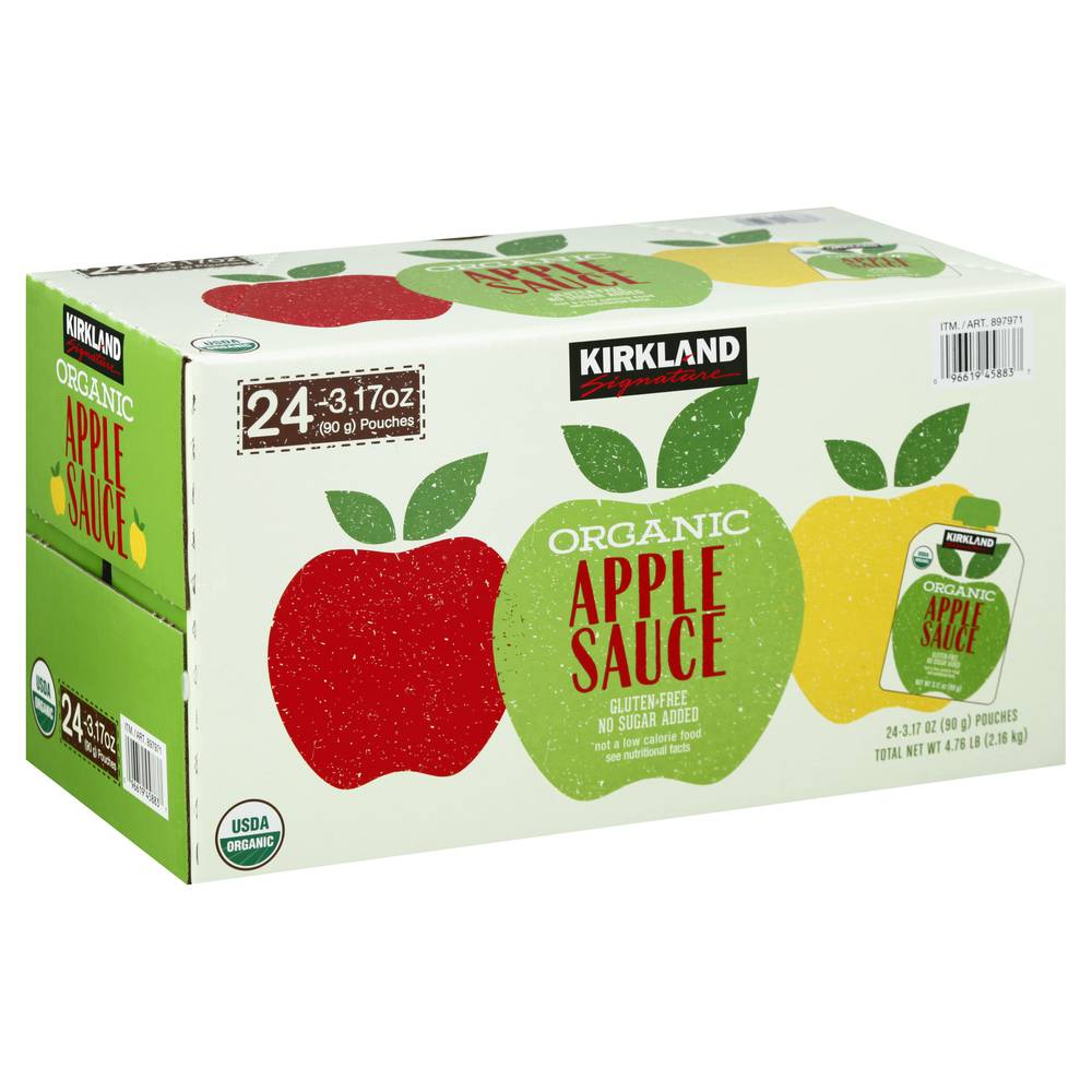 Kirkland Signature Organic Applesauce Pouch (3.17 oz, 24 ct)