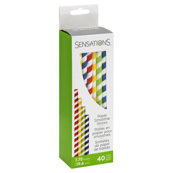 Sensations Paper Smoothie Straws (40 ct)