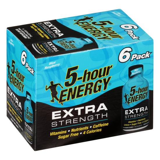 5-Hour Energy Extra Strength Blue Raspberry Energy Shot (6 ct , 1.93 fl oz)