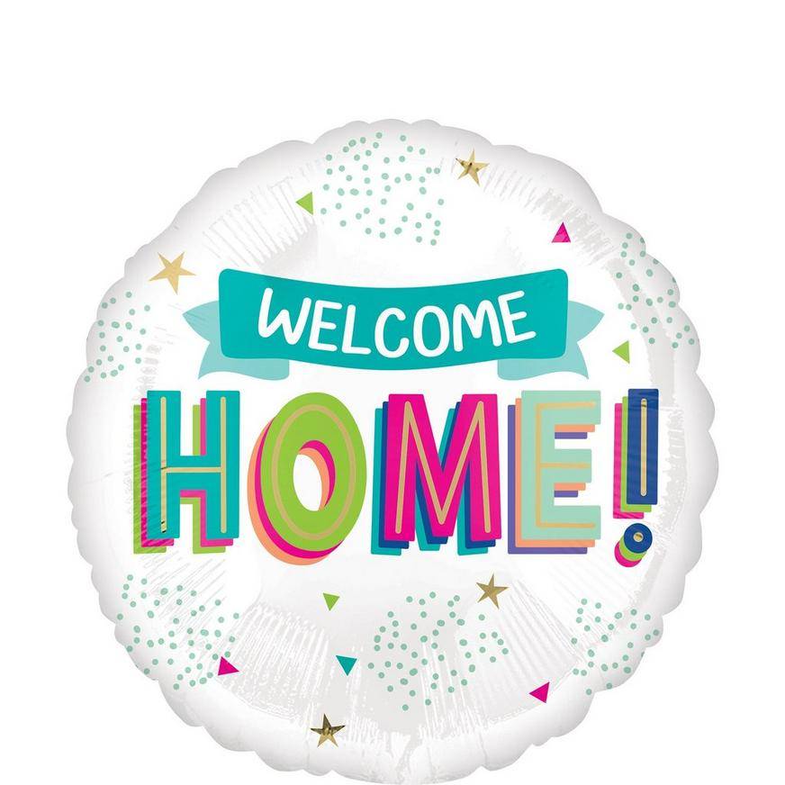 Uninflated Banner Welcome Home Foil Balloon, 18in