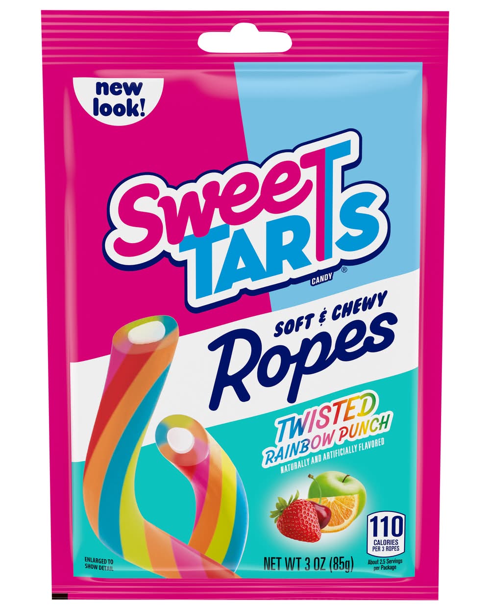 SweeTARTS Soft & Chewy Twisted Rainbow Punch Candy Ropes (3 oz)