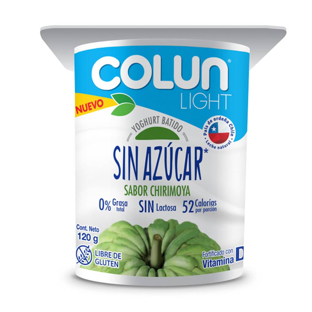 Colun yoghurt light sin lactosa sabor chirimoya (pote 120 g)