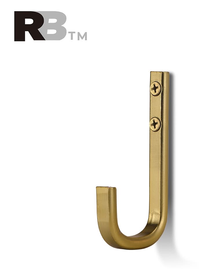 ReliaBilt 1 -Hook 0.45-in x 3.9-in H Soft Gold Decorative Wall Hook ( 35-lb Capacity)