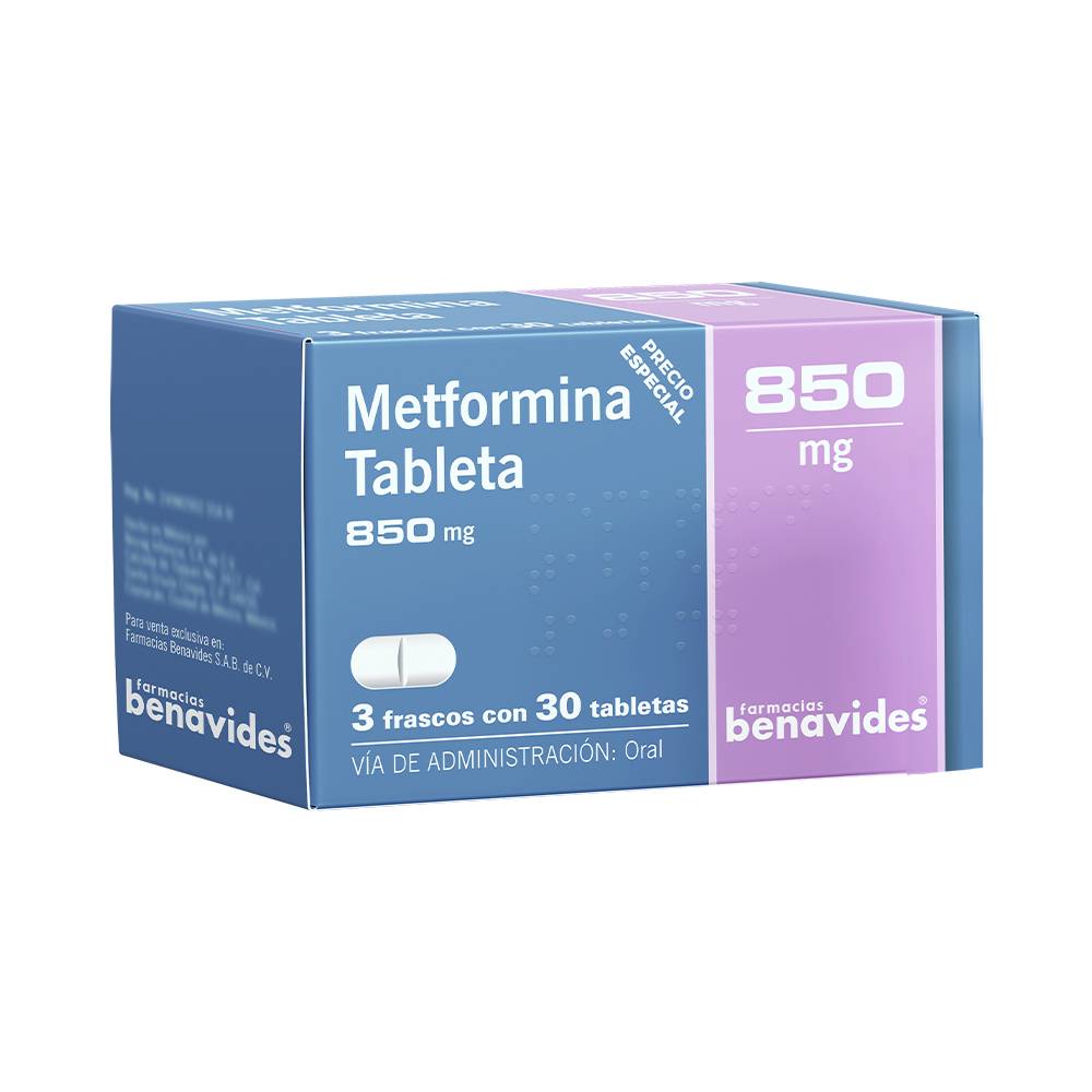 Almus · Metformina tabletas 850 mg (70 g)