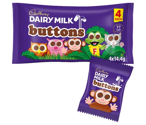Cadbury Dairy Milk Chocolate Buttons (4 x 14.4g)