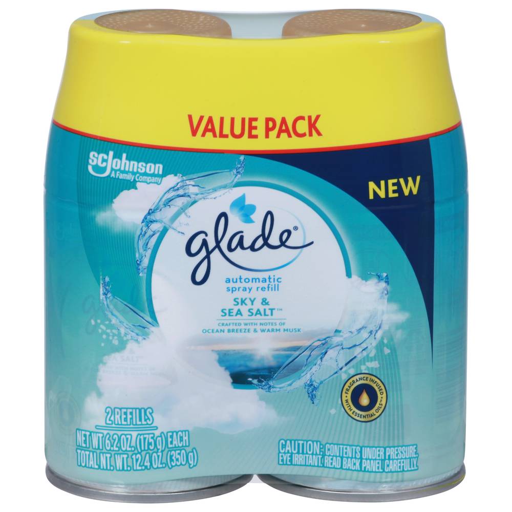 Glade Automatic Sky & Sea Salt Spray Refill Value pack (6.2 oz)