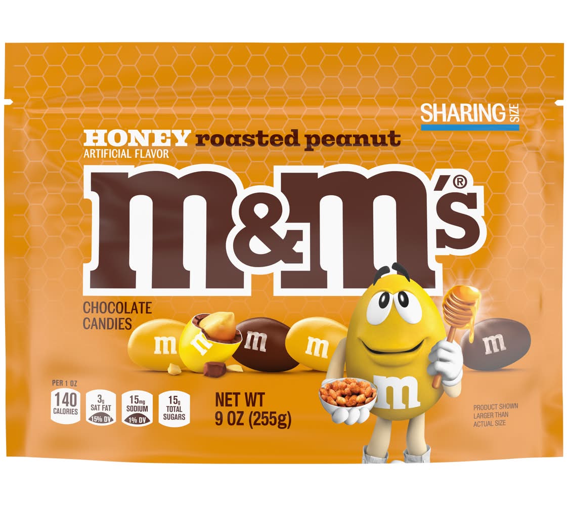 M&M's Roasted Peanut Chocolate Candies, Honey (9 oz)