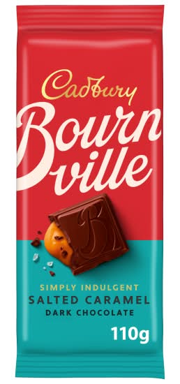 Cadbury Salted Caramel, Bournville Chocolate Bar (110g)