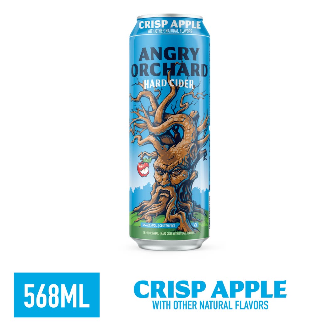 Angry Orchard Hard Cider Beer, Crisp Apple (19.2 fl oz)