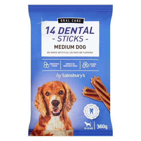 Sainsbury's Dental Sticks for Medium Dogs x14 360g