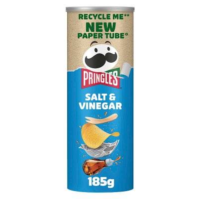 Pringles Salt & Vinegar Sharing Crisps (185g)