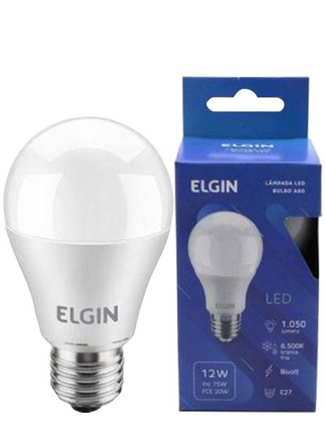 Elgin lâmpada led bulbo a60 6500k (12w)