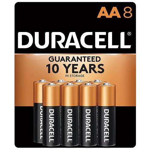 Duracell Coppertop Alkaline Batteries AA - 8.0 ea