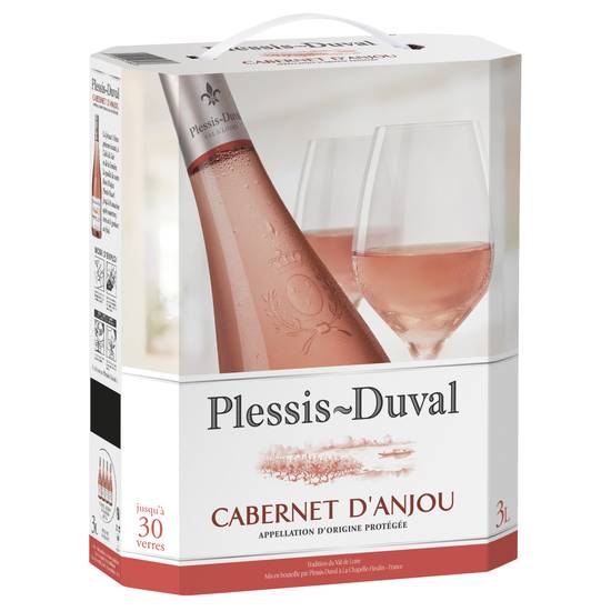 Plessis Duval - Vin rosé val de Loire AOP cabernet d'anjou (3 L)